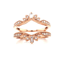 Rose Gold Diamond Vintage Ring Enhancer | 0.25 Carat Total Weight