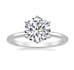 White Gold 6 Prongs Solitaire | 2.50 Carat Total Weight
