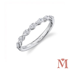 White Gold Marquise Diamond Band|0.50 Carat Total Weight