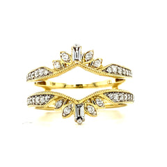 Yellow Gold Diamond Vintage Ring Enhancer | 0.25 Carat Total Weight