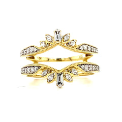 Yellow Gold Diamond Vintage Ring Enhancer | 0.25 Carat Total Weight