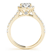 Round Diamond Halo Pavé Engagement Ring| 0.83 Carat Total Weight