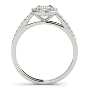 Cushion Diamond Halo Engagement Ring | 0.46 Carat Total Weight