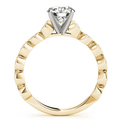 Round Diamond Tapered Cathedral Engagement Ring | 0.75 Carat Total Weight