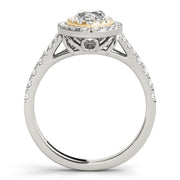 Marquise Diamond Double-Halo Engagement Ring | 0.70 Carat Total Weight