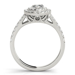 Marquise Diamond Double-Halo Engagement Ring | 0.70 Carat Total Weight