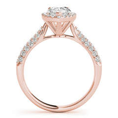 Pear Diamond Halo Pavé Engagement Ring | 0.38 Carat Total Weight