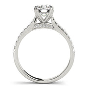 Round Diamond Cathedral Prong Set Engagement Ring | 0.33 Carat Total Weight
