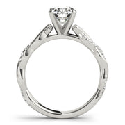 Round Diamond Twist Engagement Ring | 0.20 Carat Total Weight