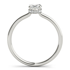 Oval Diamond Hidden Halo Engagement Ring | 0.30 Carat Total Weight