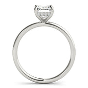 White Gold 2.11 Carat Emerald Cut Hidden Halo Solitaire | Online Only