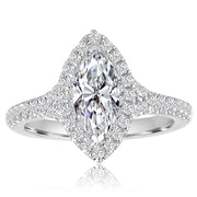 Marquise Halo Diamond Halo Engagement Ring | 0.40 Carat Total Weight