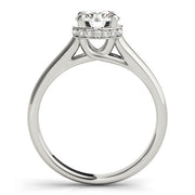 Round Diamond Hidden Halo Engagement Ring | 0.10 Carat Total Weight