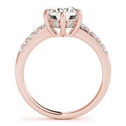 Round Diamond Hidden Halo Prong Set Engagement Ring | 0.42 Carat Total Weight