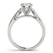 Round Diamond Twist Cathedral Engagement Ring