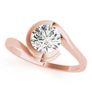 Round Diamond Freeform Engagement Ring