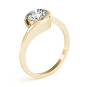 Round Diamond Freeform Engagement Ring