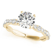 Round Diamond Tapered Engagement Ring | 0.33 Carat Total Weight