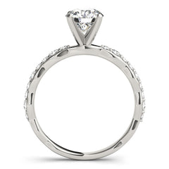 Round Diamond Tapered Engagement Ring | 0.33 Carat Total Weight