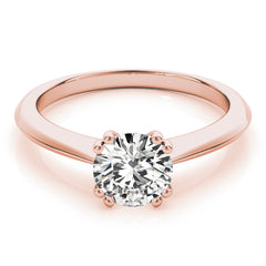 Round Diamond Cathedral Engagement Ring