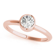 Round Diamond Bezel-Setting Engagement Ring