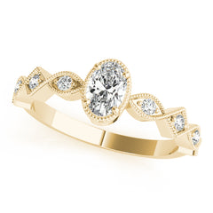 1.00 Carat Vintage Moissanite Oval Engagement Ring | Mariah