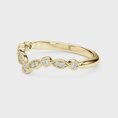 Chevron Stackable Diamond Band | 0.12 Carat Total Weight
