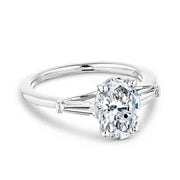 White Gold Oval Cut Three Stone Engagement Ring | 2.00 Carat Total Weight