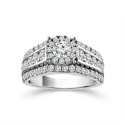 White Gold Halo Round Diamond Engagement Ring | 2.0 Carat Total Weight