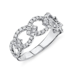 White Gold Diamond Link Band | 0.61 Carat Total Weight