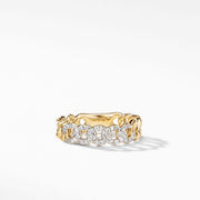 Yellow Gold Fancy Cuban Link Diamond Ring | 0.40 Carat Total Weight