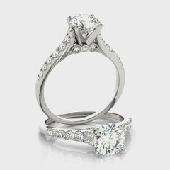 Round Diamond Prong Set Engagement Ring | 0.25 Carat Total Weight