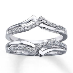 White Gold Contour Fancy Diamond Ring Enhancer | 0.25 Carat Total Weight