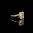 14K Yellow Gold Emerald Cut Diamond Engagement Ring