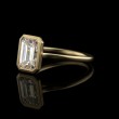 14K Yellow Gold Emerald Cut Diamond Engagement Ring