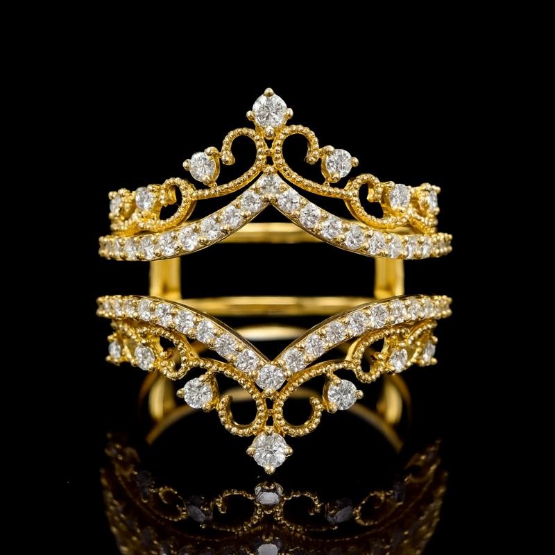 Fairy 0.62 Ct Round Diamond Ring Guard