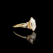 18K Yellow Gold Hexagon Diamond Engagement Ring
