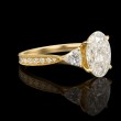 14K Yellow Gold Oval Diamond Engagement Ring