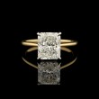 14K Yellow Gold Radiant Diamond Engagement Ring