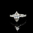 10K White Gold Marquise Diamond Engagement Ring