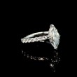 10K White Gold Marquise Diamond Engagement Ring