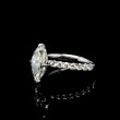 10K White Gold Marquise Diamond Engagement Ring