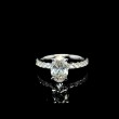 10K White Gold Oval Diamond Engagement Ring
