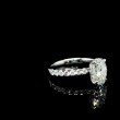 10K White Gold Oval Diamond Engagement Ring
