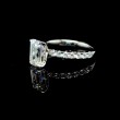 10K White Gold Emerald Diamond Engagement Ring