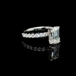 10K White Gold Emerald Diamond Engagement Ring