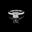 10K White Gold Princess Cut Diamond Engagement Ring