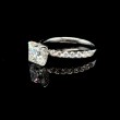 10K White Gold Princess Cut Diamond Engagement Ring