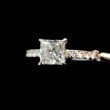 10K White Gold Princess Cut Diamond Engagement Ring
