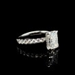 10K White Gold Radiant Diamond Engagement Ring